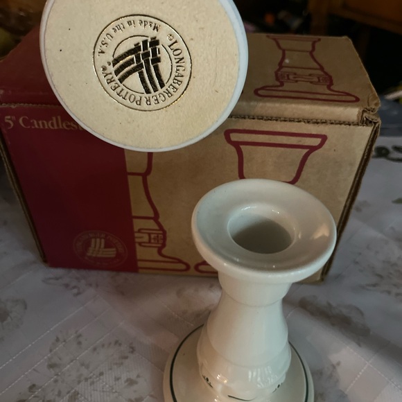 Longaberger 5" Candlesticks Heritage Green - Picture 5 of 6
